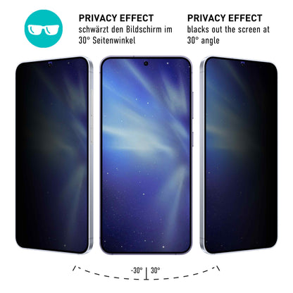 smartect TPU Schutzfolie Privacy für Samsung Galaxy S25, 2 x Front