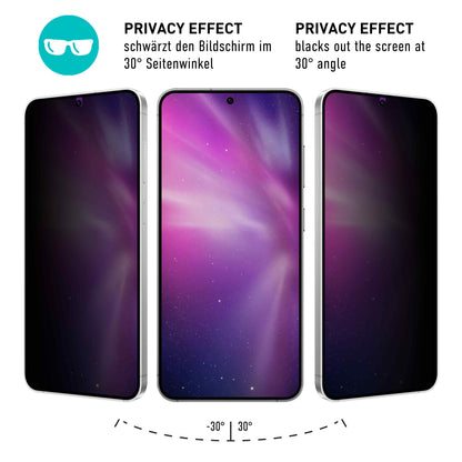 smartect TPU Schutzfolie Privacy für Samsung Galaxy S25 Plus, 2 x Front