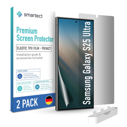 smartect TPU Schutzfolie Privacy für Samsung Galaxy S25 Ultra, 2 x Front