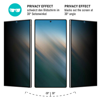 smartect TPU Schutzfolie Privacy für Samsung Galaxy S25 Ultra, 2 x Front