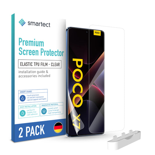 smartect TPU Schutzfolie Klar für Xiaomi Poco X7, 2 x Front