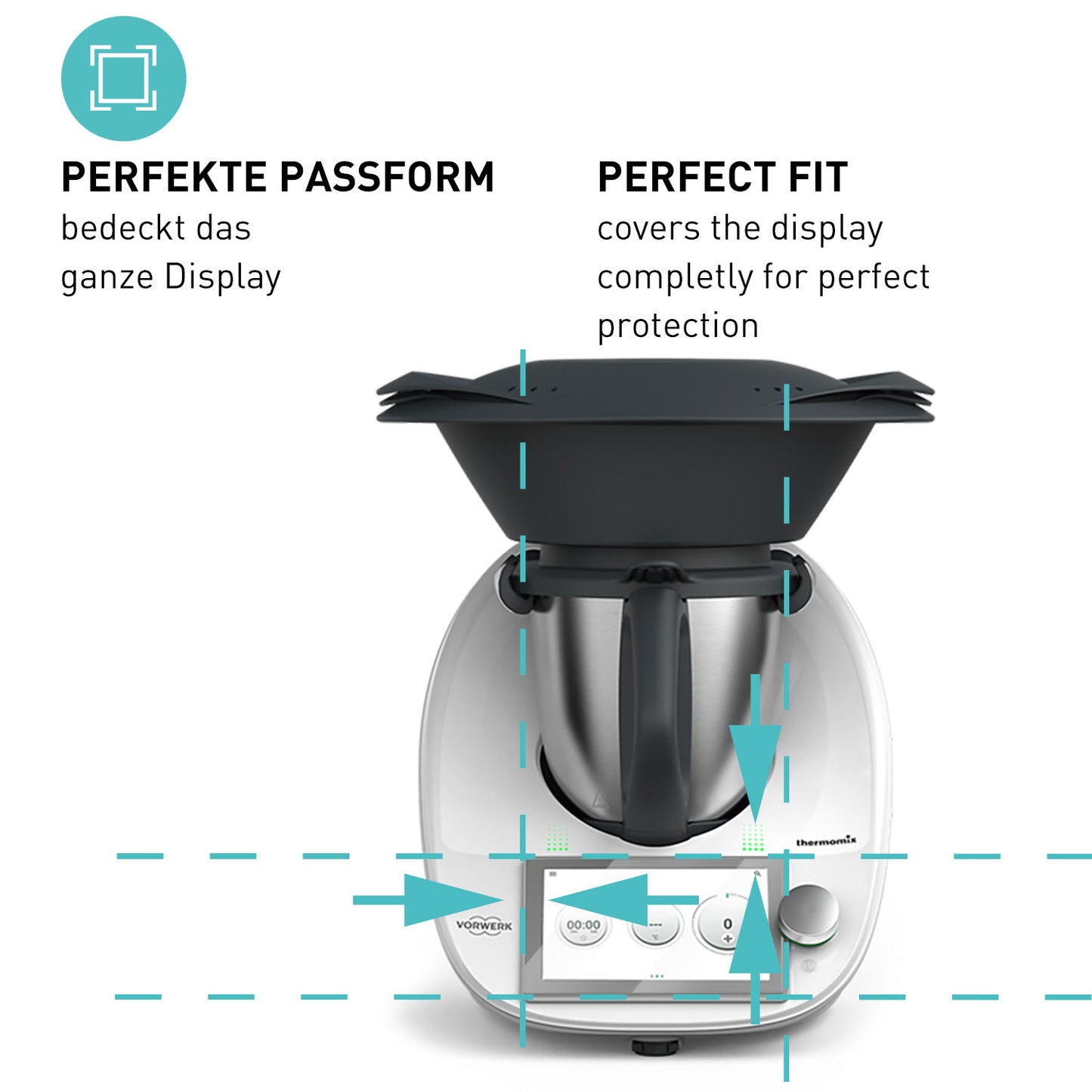 smartect Schutzglas Klar für Thermomix TM6, 2 Stück