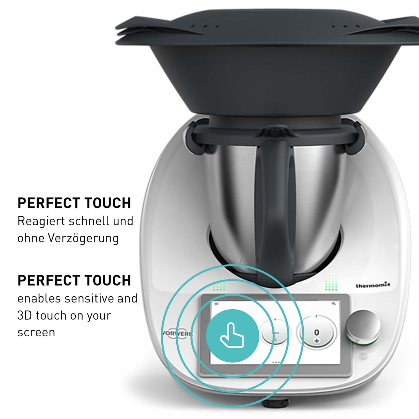 smartect Schutzglas Klar für Thermomix TM6, 2 Stück