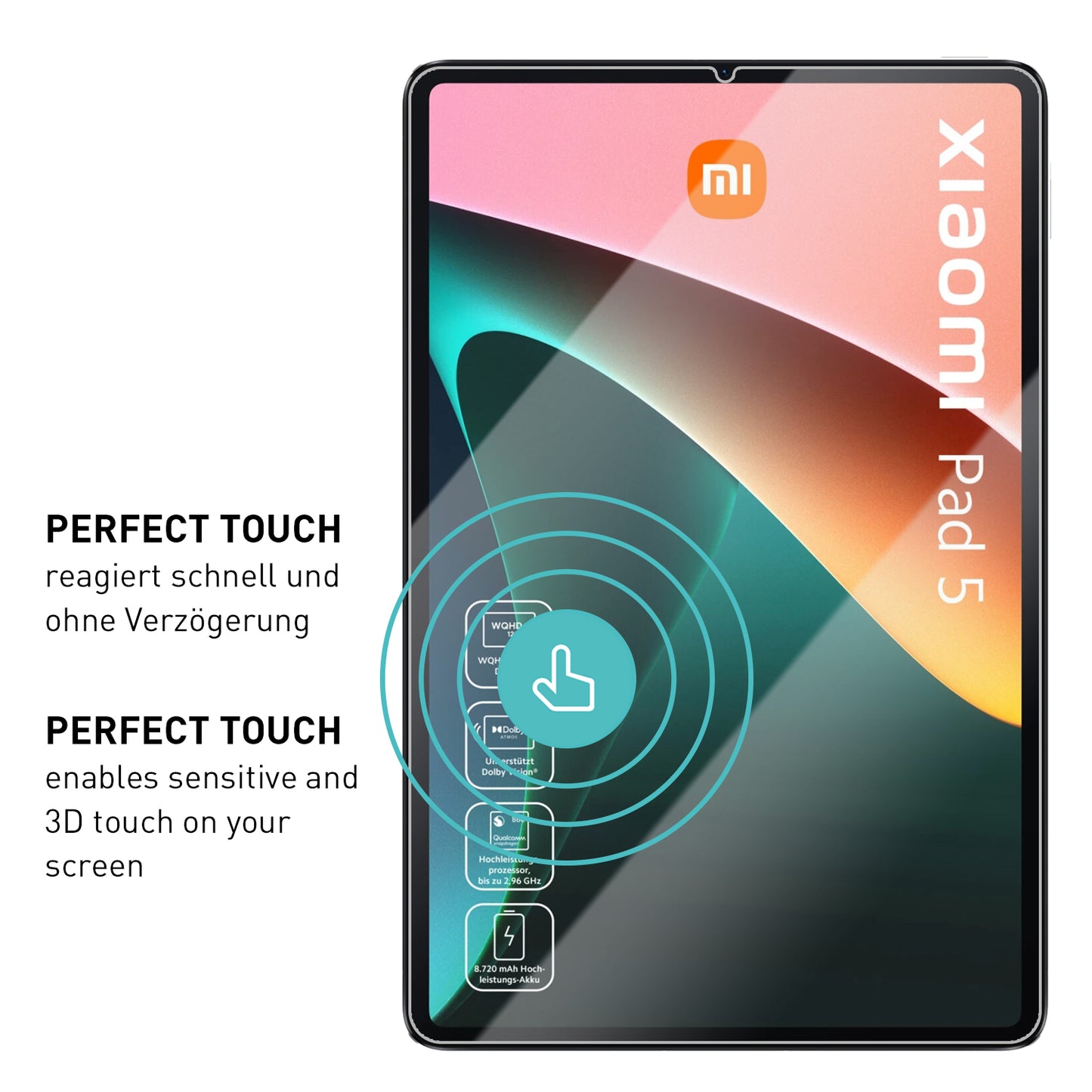 smartect Schutzglas Klar für Xiaomi Pad 5 / Pad 5 Pro 11.0 Zoll, 2 Stück