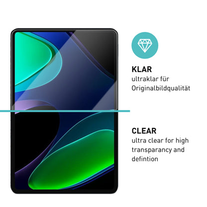 smartect Schutzglas Klar für Xiaomi Pad 6 / Pad 6 Pro (Model 2023) 11.0", 2 Stück