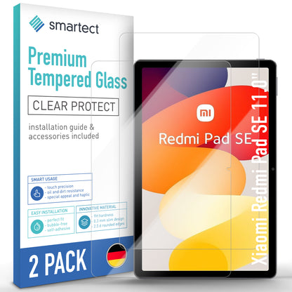 smartect Schutzglas Klar für Xiaomi Redmi Pad SE 11", 2 Stück