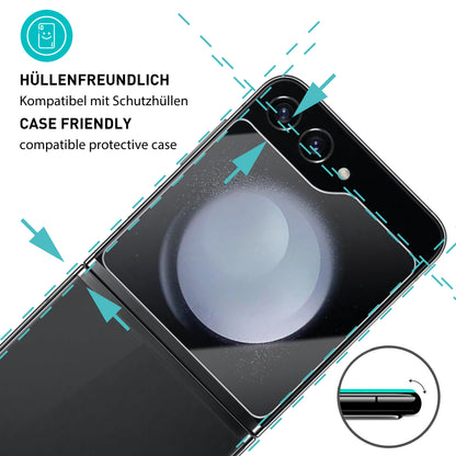 smartect Schutzglas Klar für Samsung Galaxy Z Flip 5, 3 x Front + 3 x Cam