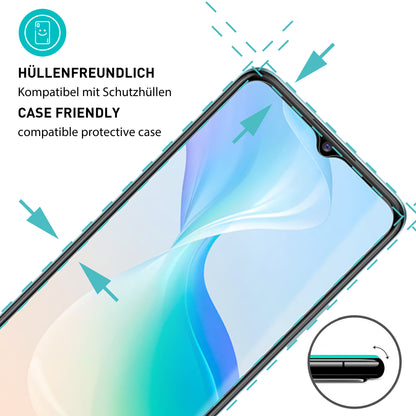 smartect Schutzglas Klar für Vivo Y76 5G, 3 x Front + 3 x Cam