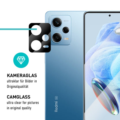 smartect Schutzglas Klar für Xiaomi Redmi Note 12 Pro 5G / 12 Pro Plus, 3 x Front + 3 x Cam