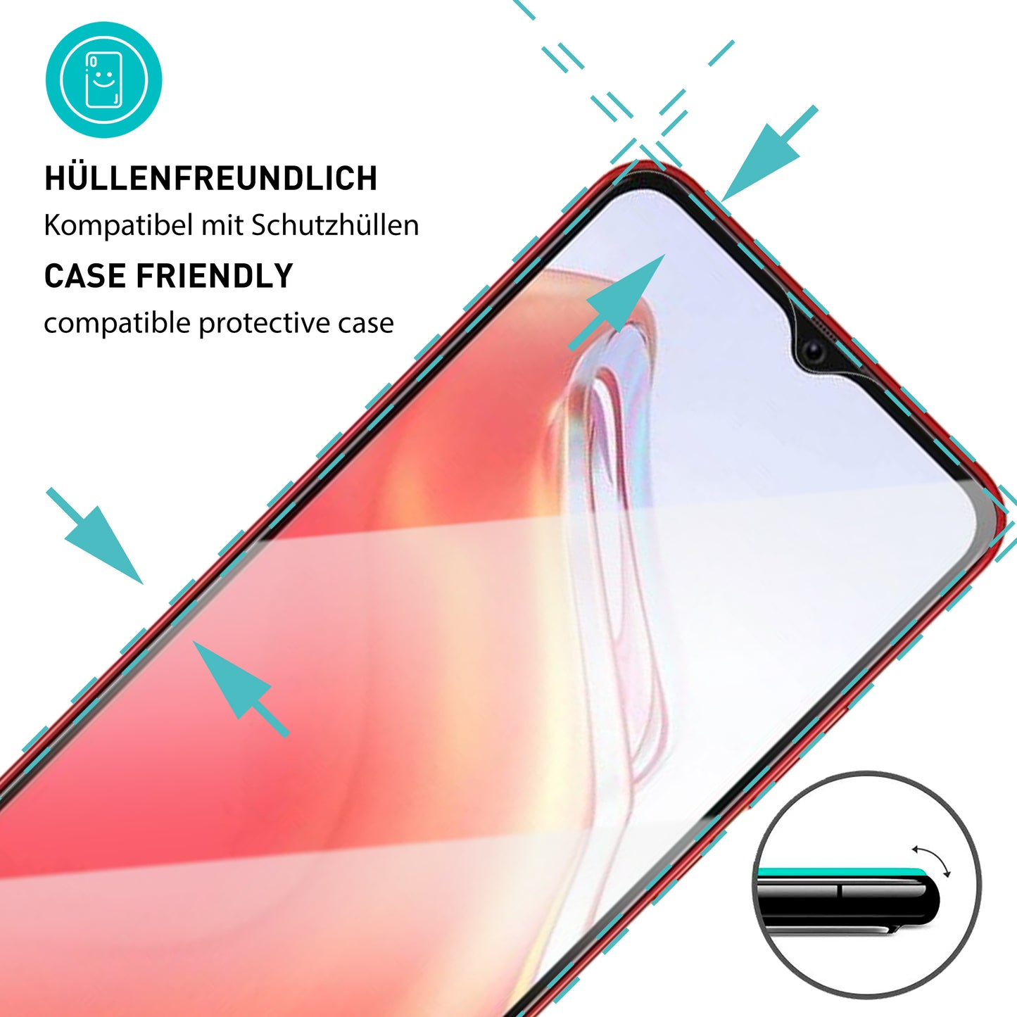 smartect Schutzglas Klar für Blackview A70 / A70 Pro, 3 Stück