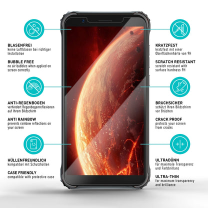 smartect Schutzglas Klar für Blackview BV4900, 3 Stück