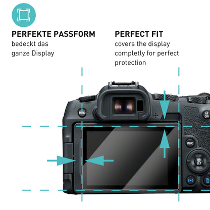 smartect Schutzglas Klar für Canon EOS R8 / EOS R50, 3 Stück