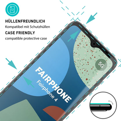 smartect Schutzglas Klar für Fairphone 4 (Camera Cutout), 3 Stück