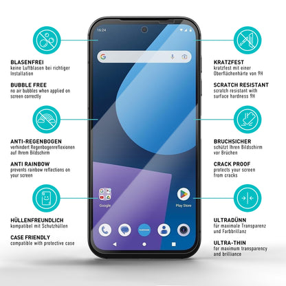 smartect Schutzglas Klar für Fairphone 5, 3 Stück