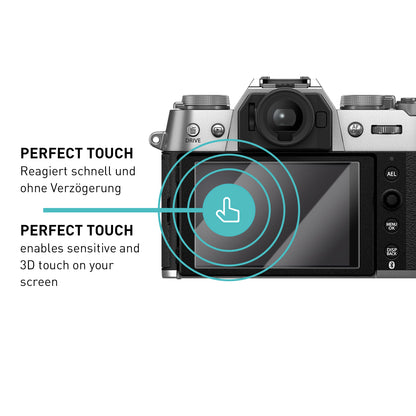 smartect Schutzglas Klar für Fujifilm X-T50, 3 Stück