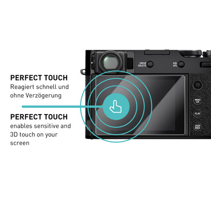 smartect Schutzglas Klar für Fujifilm X100VI / X100V / X-T4 / X-E4, 3 Stück