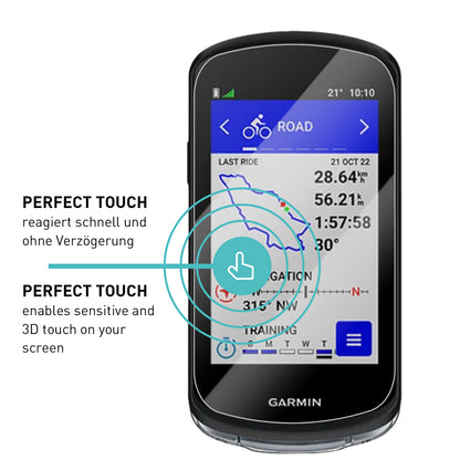 smartect Schutzglas Klar für Garmin Edge 1040 / 1040 Solar, 3 Stück