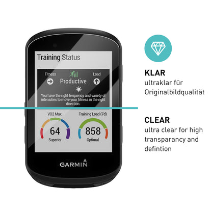 smartect Schutzglas Klar für Garmin Edge 530 / 830, 3 Stück