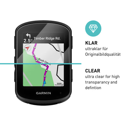 smartect Schutzglas Klar für Garmin Edge 540 / 540 Solar / 840 / 840 Solar, 3 Stück