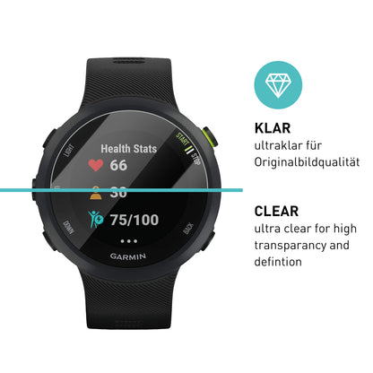 smartect Schutzglas Klar für Garmin Forerunner 45 / 45s / 55, 3 Stück