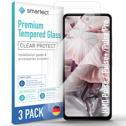 smartect Schutzglas Klar für HMD Pulse / Pulse+ / Pulse Pro, 3 Stück