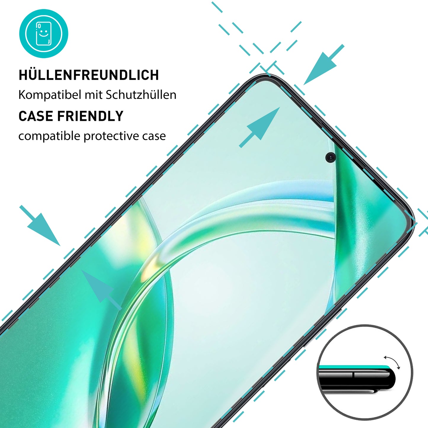 smartect Schutzglas Klar für Honor 200 Smart, 3 Stück