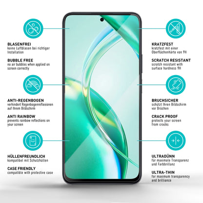 smartect Schutzglas Klar für Honor 200 Smart, 3 Stück
