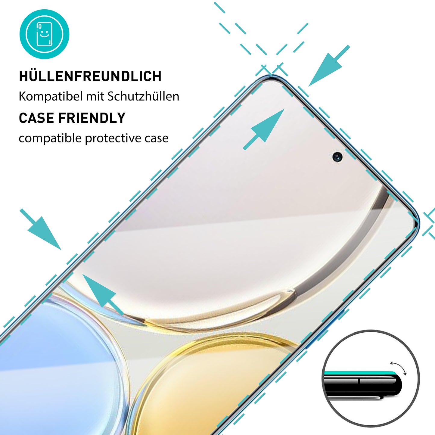 smartect Schutzglas Klar für Honor Magic 4 Lite 5G, 3 Stück