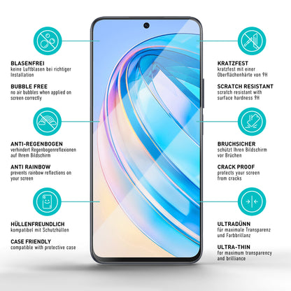 smartect Schutzglas Klar für Honor X8a, 3 Stück