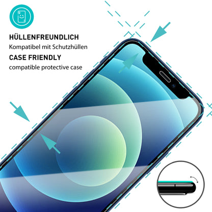 smartect Schutzglas Klar für iPhone 12 mini, 3 Stück