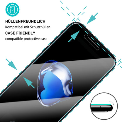 smartect Schutzglas Klar für iPhone 8 Plus / 7 Plus, 3 Stück