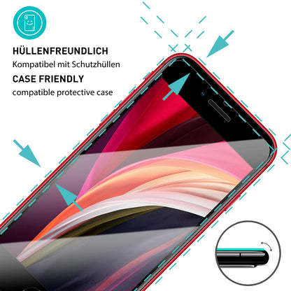 smartect Schutzglas Klar für iPhone SE 2022 / 2020, 3 Stück