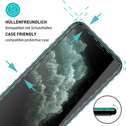 smartect Schutzglas Klar für Apple iPhone XS / iPhone X / iPhone 11 Pro, 3 Stück