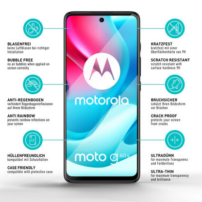 smartect Schutzglas Klar für Motorola G60s / G60 / G40 Fusion, 3 Stück