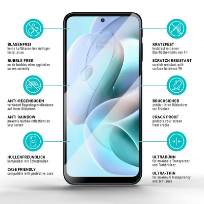 smartect Schutzglas Klar für Motorola Moto G41 / G31, 3 Stück
