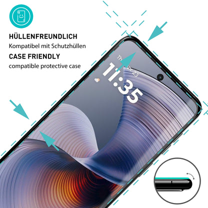 smartect Schutzglas Klar für Motorola Moto G55 5G, 3 Stück