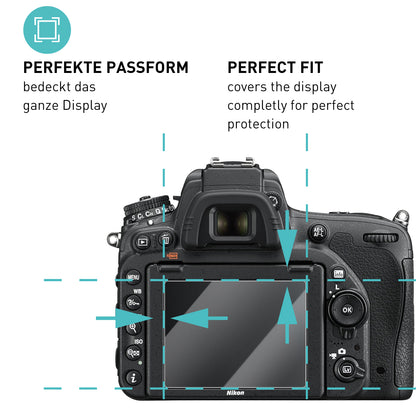 smartect Schutzglas Klar für Nikon D780 / D750, 3 Stück