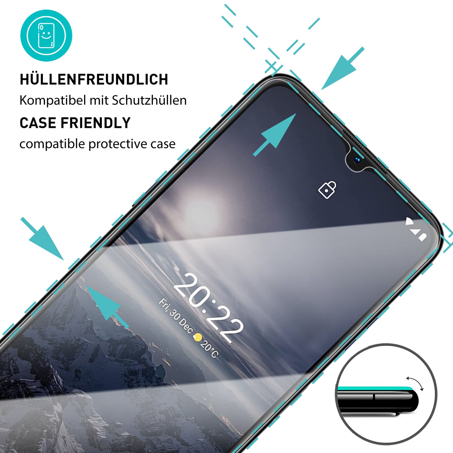 smartect Schutzglas Klar für Nokia G21 / G11 / G10, 3 Stück