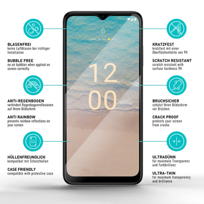 smartect Schutzglas Klar für Nokia G22, 3 Stück