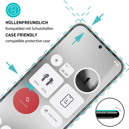 smartect Schutzglas Klar für Nothing Phone 2a, 3 Stück