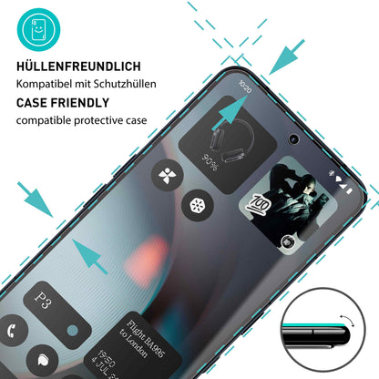 smartect Schutzglas Klar für Nothing Phone (3), 3 Stück