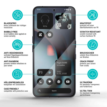 smartect Schutzglas Klar für Nothing Phone (3), 3 Stück