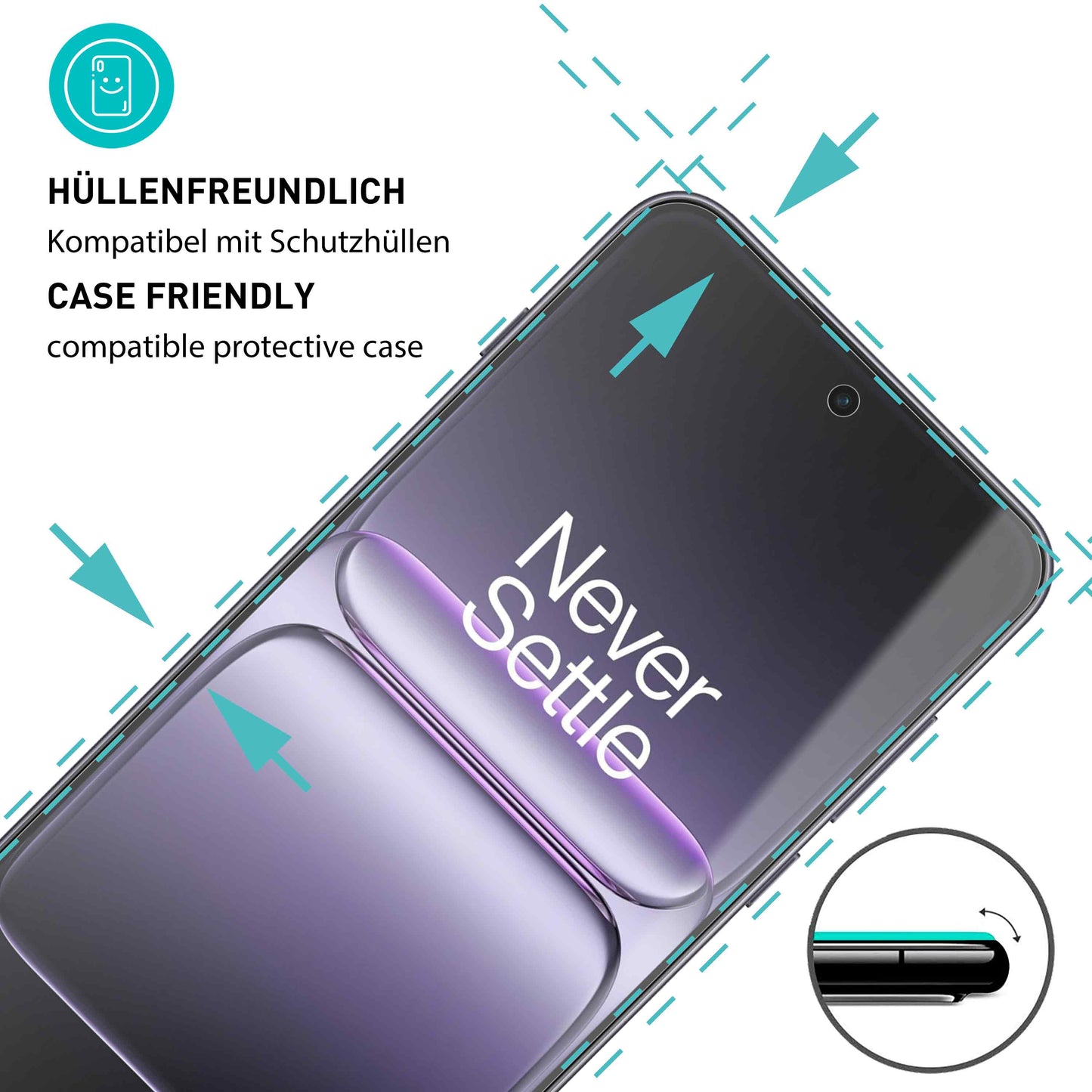 smartect Schutzglas Klar für OnePlus Nord 5, 3 Stück
