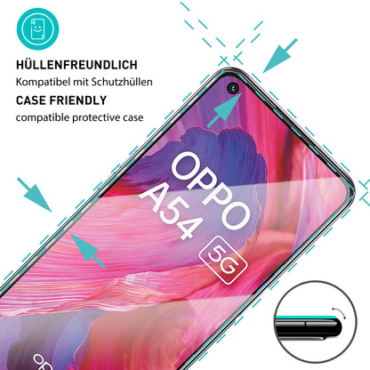 smartect Schutzglas Klar für Oppo A54 5G, 3 Stück