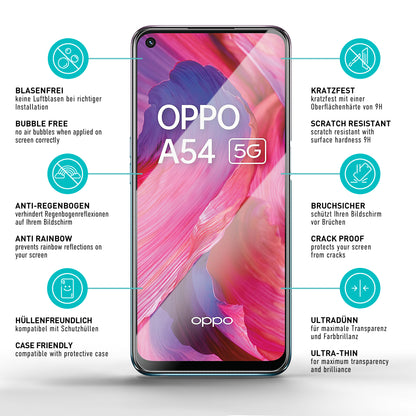 smartect Schutzglas Klar für Oppo A54 5G, 3 Stück