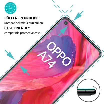 smartect Schutzglas Klar für Oppo A74 / Oppo A94 5G, 3 Stück