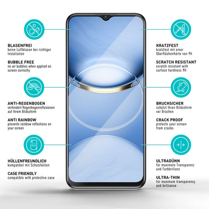 smartect Schutzglas Klar für Oukitel C1, 3 Stück