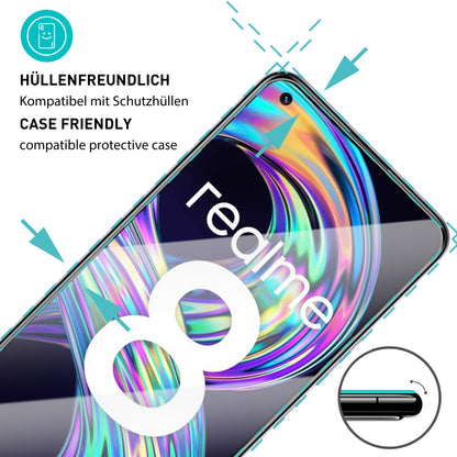 smartect Schutzglas Klar für Realme 8 4G / 8 Pro, 3 Stück