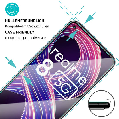 smartect Schutzglas Klar für Realme 8 5G, 3 Stück