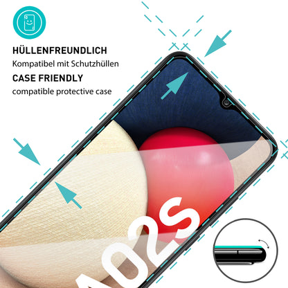 smartect Schutzglas Klar für Samsung Galaxy A02s / A03s, 3 Stück